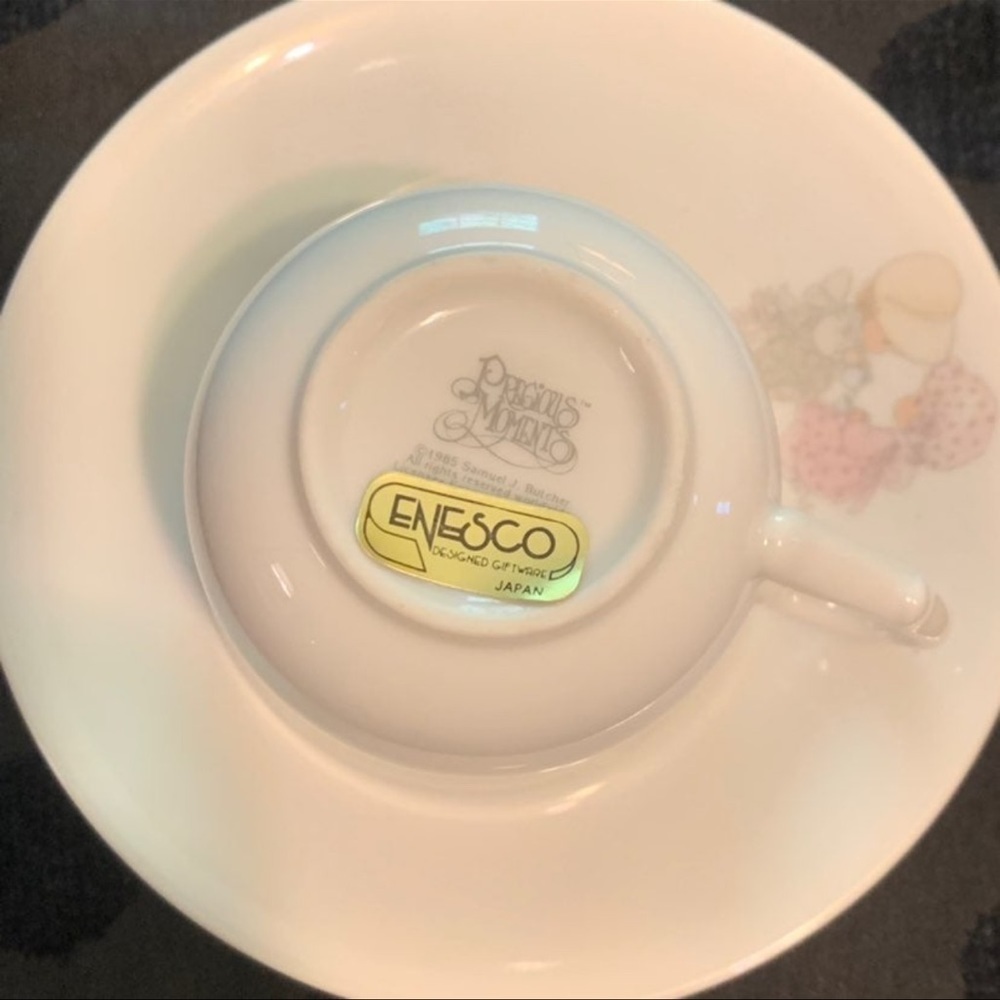 Precious Moments Tea Cup & Saucer 1985 - Picture 2 of 6